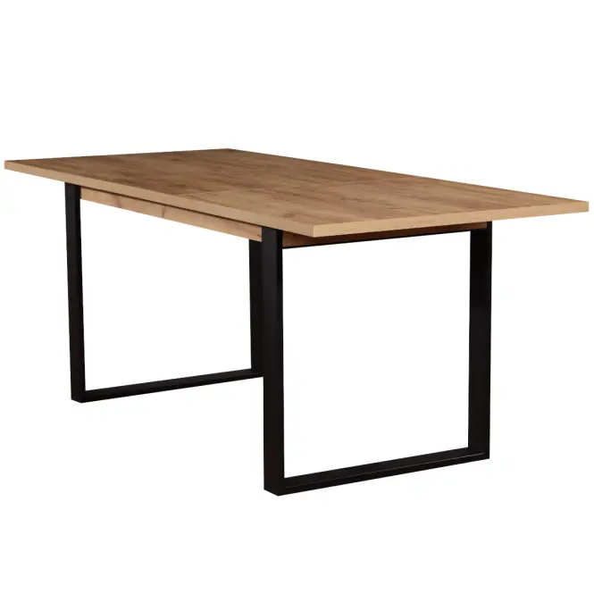 Rozkladací stôl ST42 150/198x85 cm  dub wotan/čierny,2