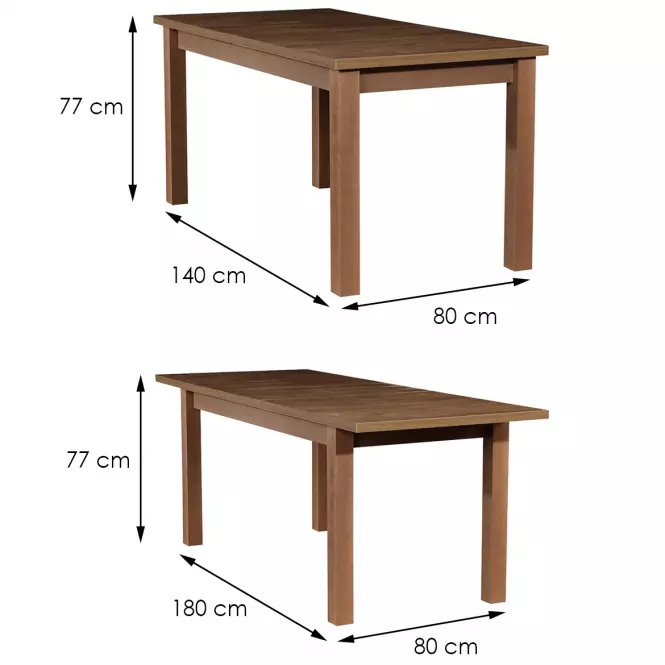 Rozkladací stôl ST28 140/180x80cm dub lancelot,3