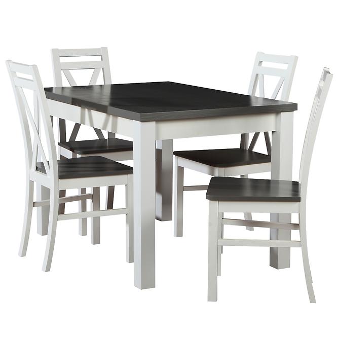 Stôl ST30 120X80 L biely/grafit