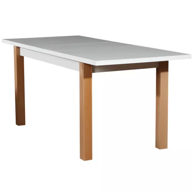 Rozkladací stôl  ST28 140/180x80cm biely/buk,2