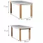 Rozkladací stôl  ST28 140/180x80cm biely/buk,3