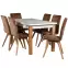 Rozkladací stôl  ST28 140/180x80cm biely/buk,4