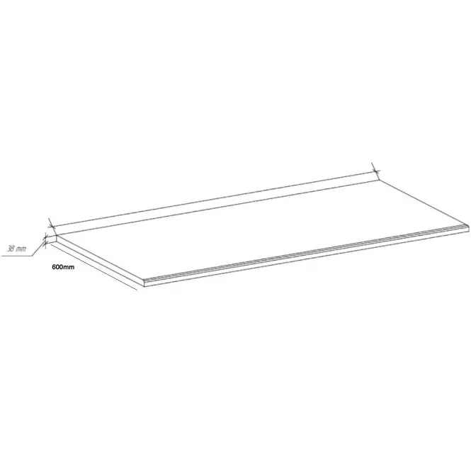 Kuchynská doska 1mb/38mm 60cm dark grey concerte. Tovar na mieru