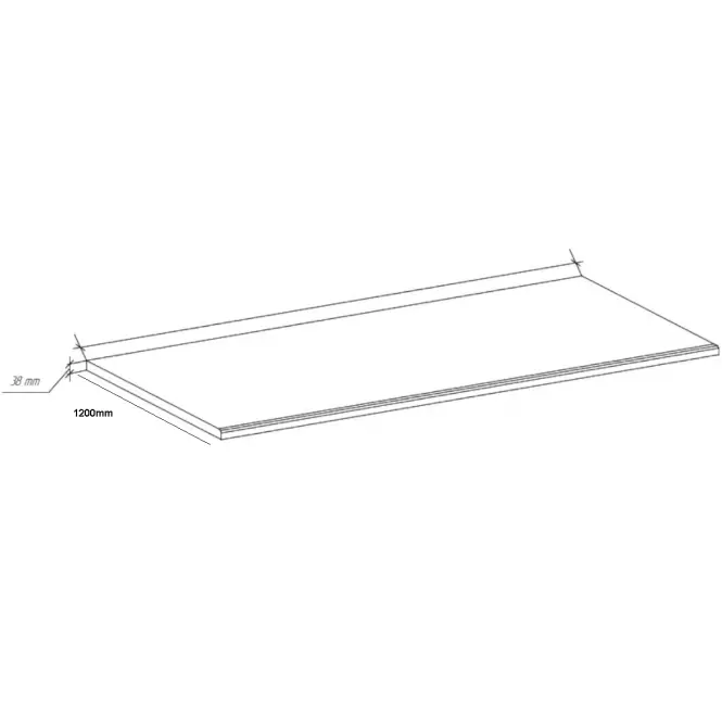 Kuchynská doska 1mb/38mm 120cm dark grey concerte. Tovar na mieru