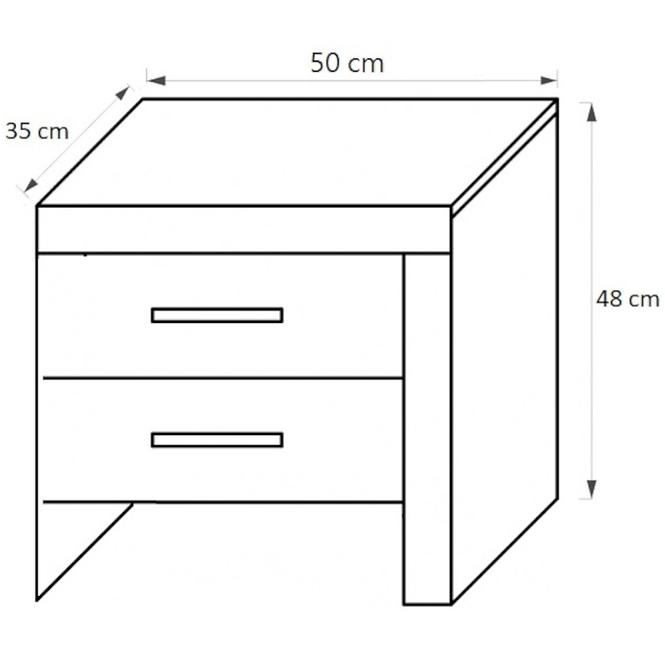 Nočný stolík Cezar 21P Sonoma