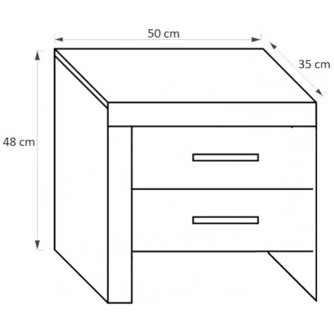 Nočný stolík Cezar 21L Sonoma,2