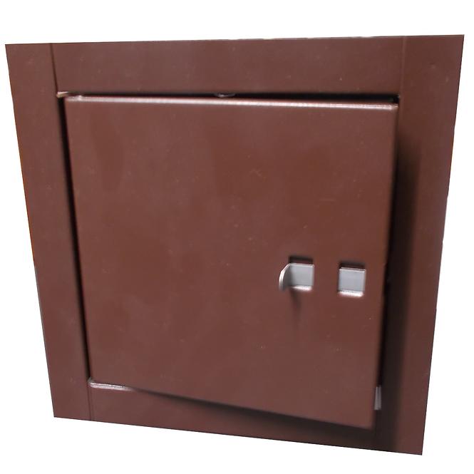 Komínové dvere 14x14 hnedé