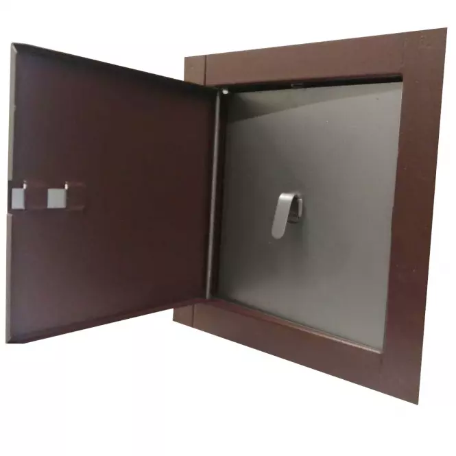 Komínové dvere 14x14 hnedé