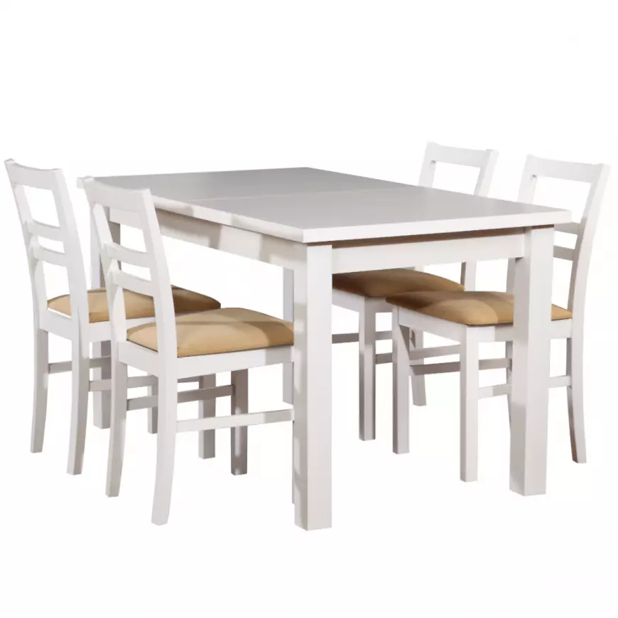 Fotografia produktu: Jedálenská zostava Odys 1+4 st28 120x80+40 +W107 biely
