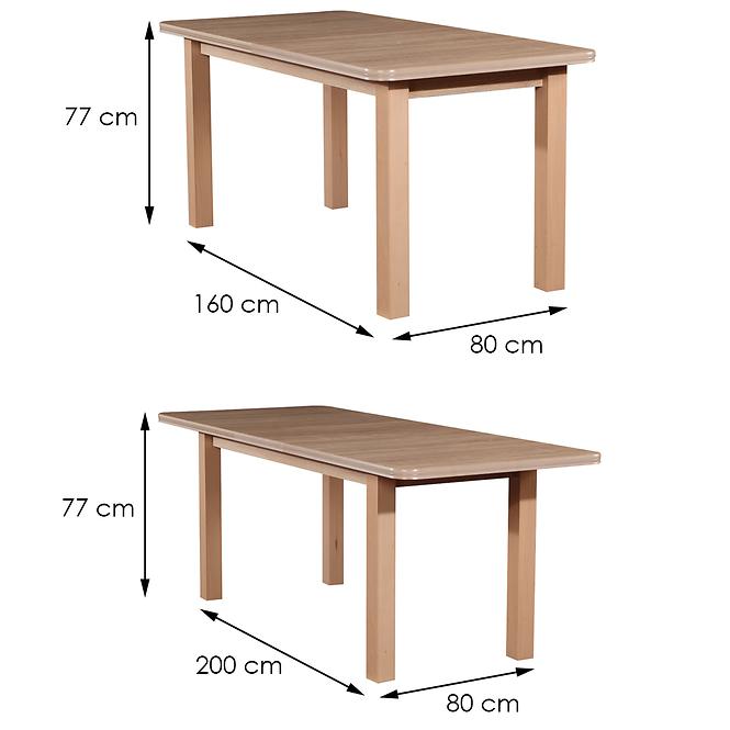 Jedálenská zostava Zoe 1+6 st11 160x80+40 +W1 sonoma