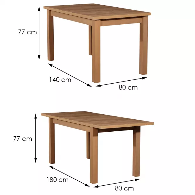 Jedálenská zostava Idalia 1+6 st28 140x80+40 +W120 wotan