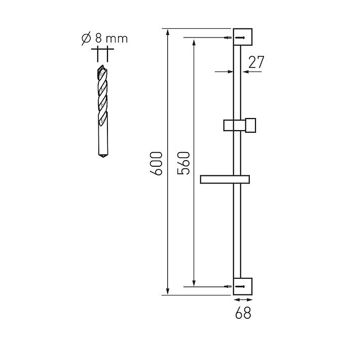 Sprchová súprava chróm KIT866,0
