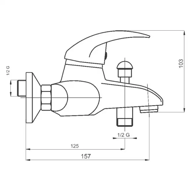 Batéria vaňová nástenná TITANIA LUX 91020/1,0