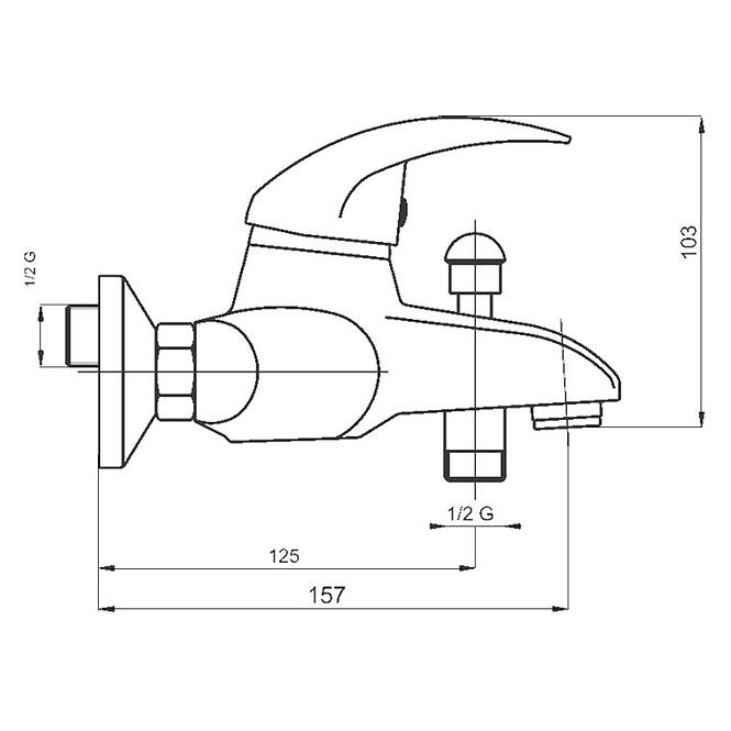 Batéria vaňová nástenná TITANIA LUX 91020/1,0