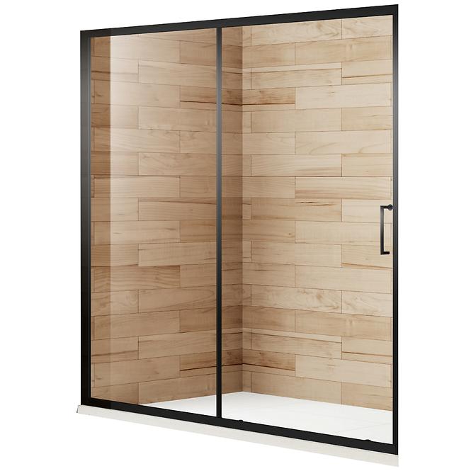 Sprchové dvere Patio 120X195 čierna profil
