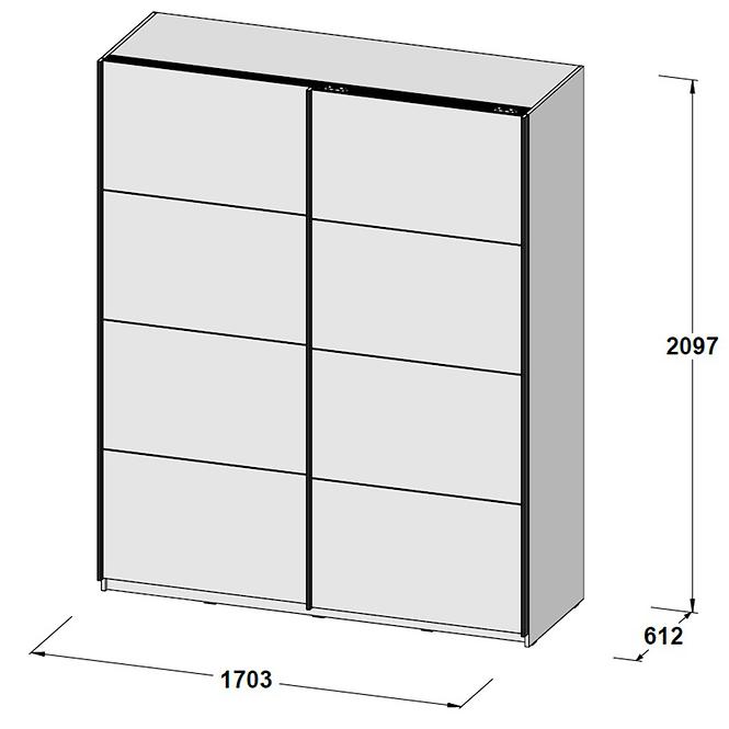 Skriňa Dreamer 170 ušľachtilý dub/dub čierna,4