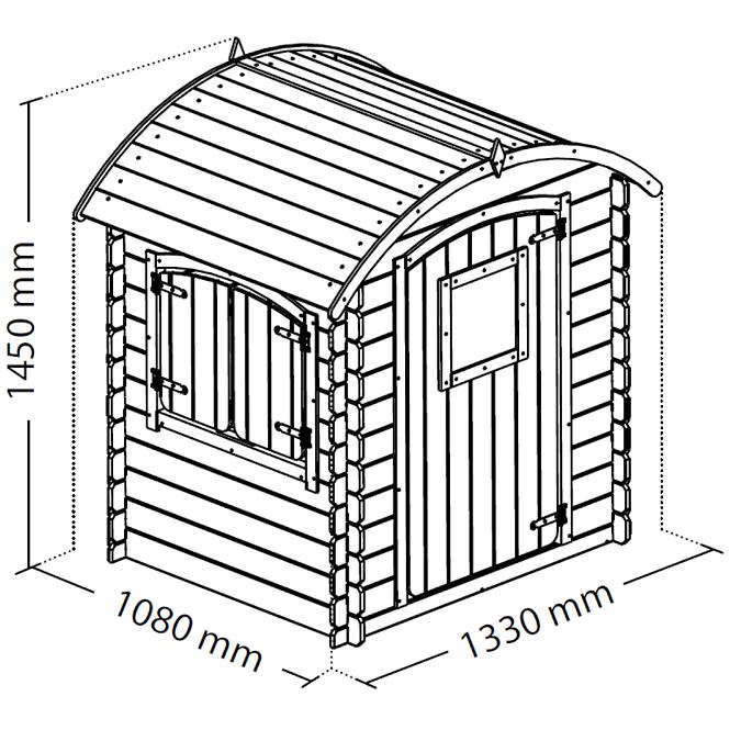 Drevený detský domček Lison 133x108x145cm
