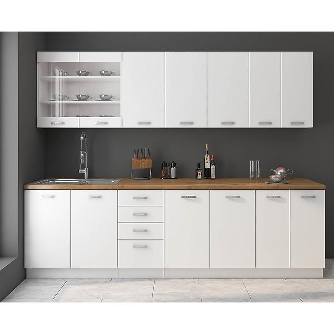 Kuchynská linka Eko white mat 260 bez dosky
