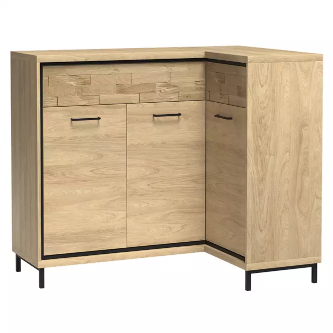 Komoda Rohová Doska M15 Mediolan Natural Hikora,4