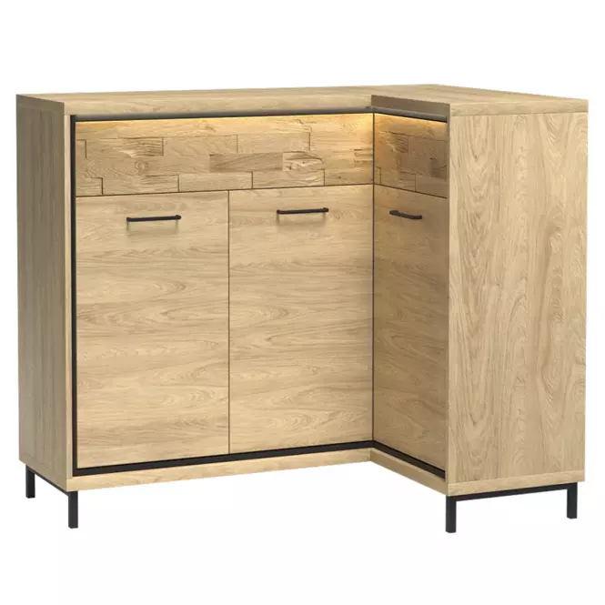 Komoda Rohová Doska M15 Mediolan Natural Hikora,5