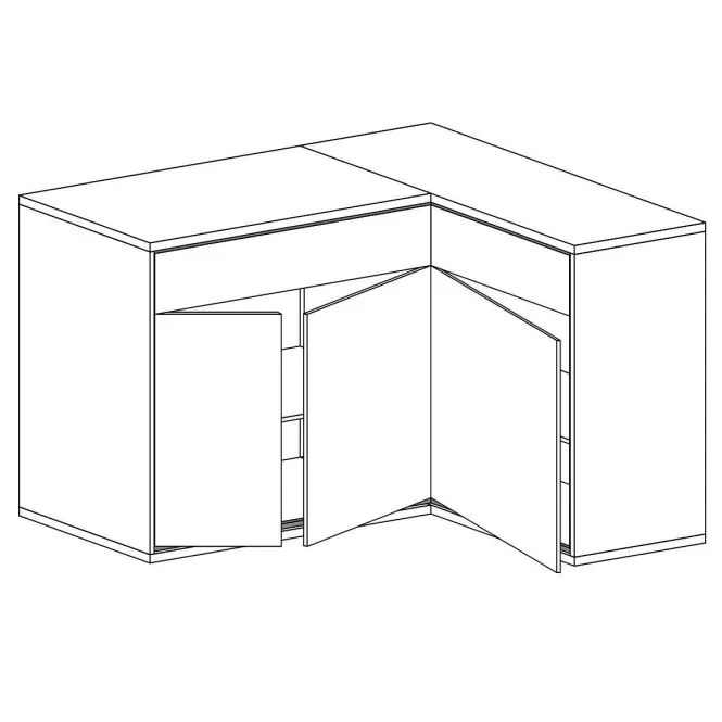 Komoda Rohová Doska M15 Mediolan Natural Hikora,7