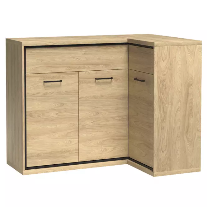 Komoda Rohová M15 Mediolan Natural Hikora