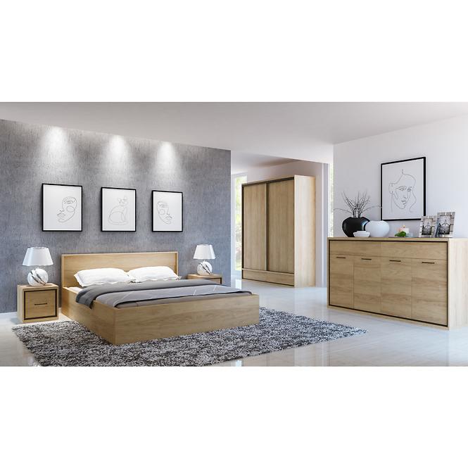 Komoda Rohová M15 Mediolan Natural Hikora,14