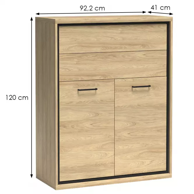 Komoda M6 Mediolan Natural Hikora