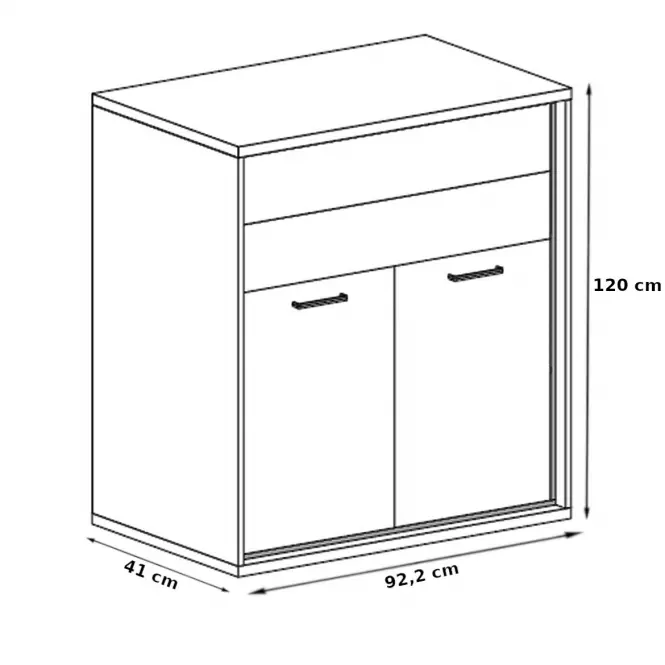 Komoda M6 Mediolan Natural Hikora
