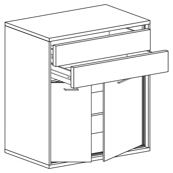 Komoda M6 Mediolan Natural Hikora