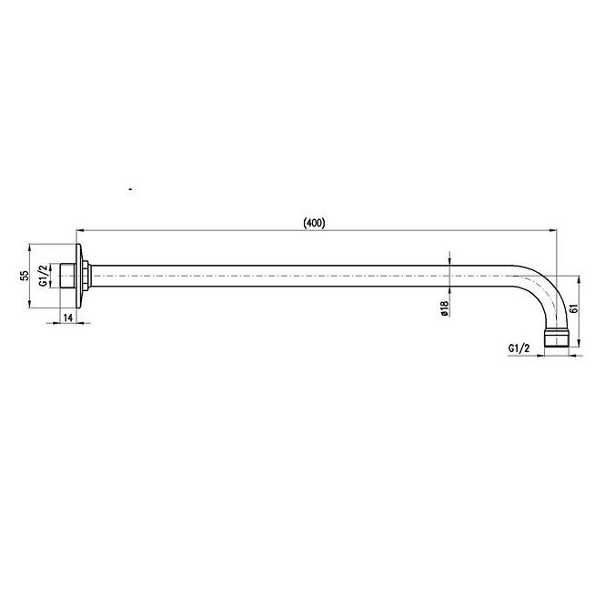 Kovový držiak na strop MD0150BC,2