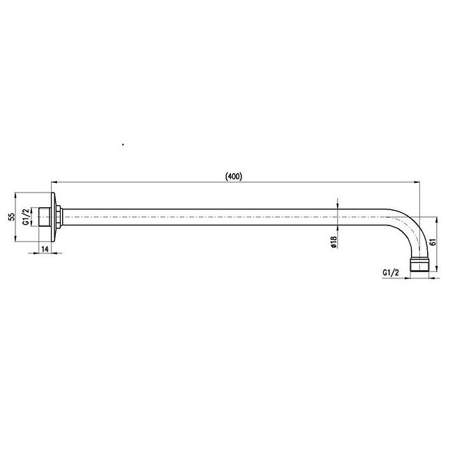 Kovový držiak na strop MD0150CMAT,2