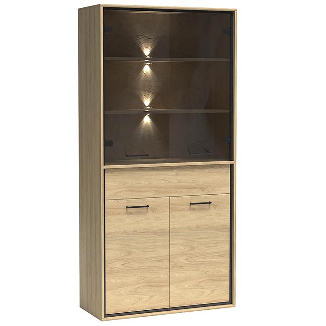 Vitrína M3 Mediolan Natural Hikora,3