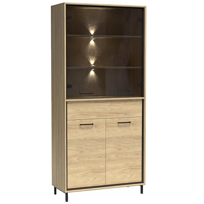 Vitrína M3 Mediolan Natural Hikora,5