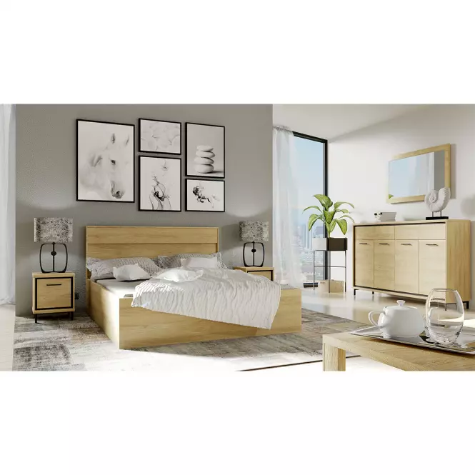 Vitrína M4 Mediolan Natural Hikora,19