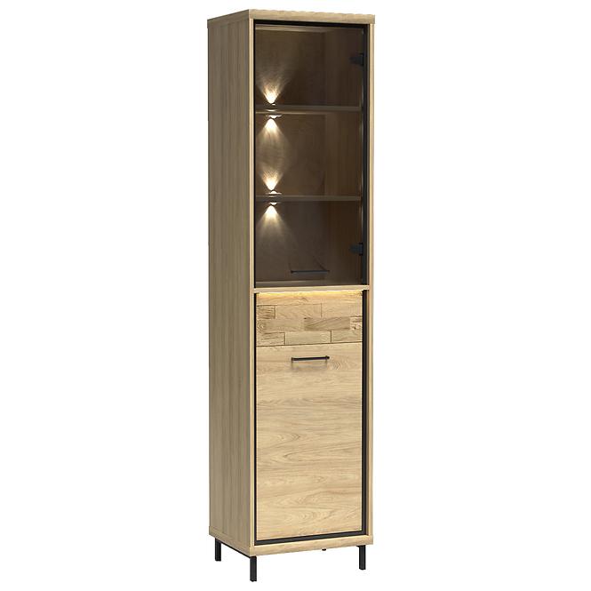 Vitrína M4 Mediolan Doska Natural Hikora,5
