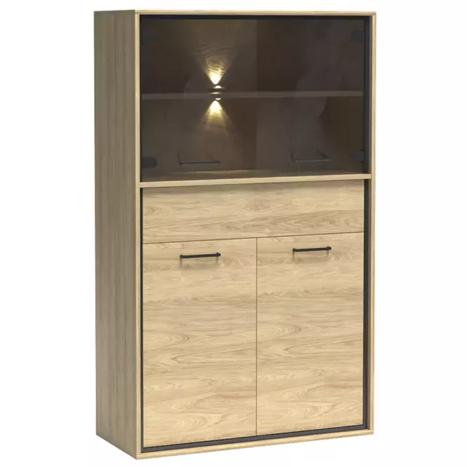 Vitrína M5 Mediolan Natural Hikora
