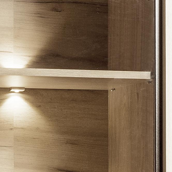 Vitrína M5 Mediolan Doska Natural Hikora,8